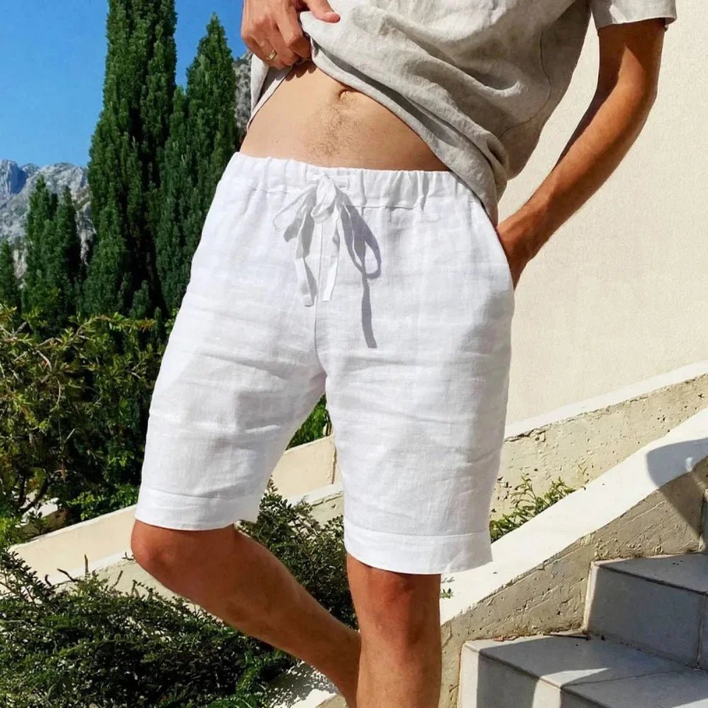 Capri Linen Shorts – Coastal Sophistication, Effortless Cool – by Luzvane | Luzvane Official
